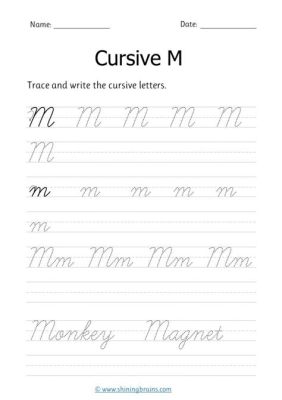 how to make a cursive m and why do we need to learn cursive writing?